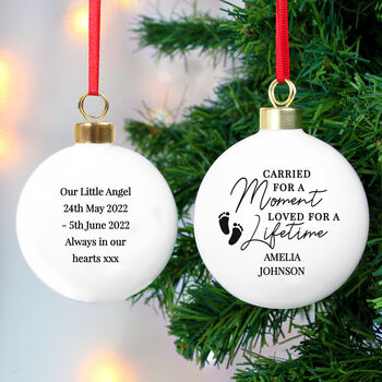 Personalised Carried For A Moment Bauble, 3 of 3