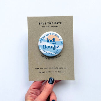 Save The Date Beach Waves And Sun Wedding Magnet, 3 of 7