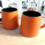 Set Of Two Reactive Glaze Brûlée In Pumpkin Orange And Chocolate Brown, thumbnail 9 of 9