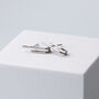 Sterling Silver Bar Cuff Stud Earrings, thumbnail 4 of 6