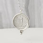 Sterling Silver Guardian Angel Amulet Necklace, thumbnail 5 of 6