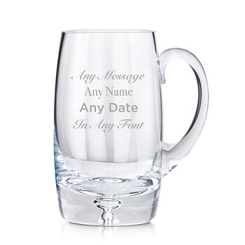 Personalised Bubble Base Beer Glass Tankard, 2 of 6