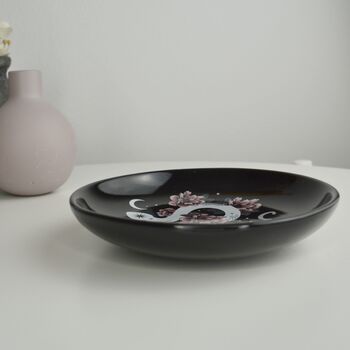 Personalised Celestial Snake And Floral Jewellery Dish, 3 of 6