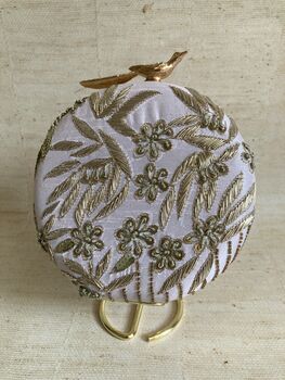 Wren Pink Circular Bird Clutch Bag, 9 of 10