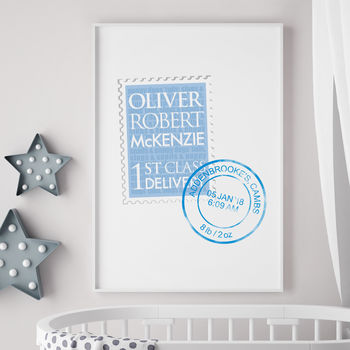 New Baby Gift Personalised Birth Details Print, 2 of 6