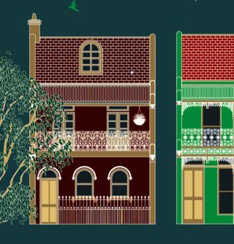 Australian Terraced Houses Art Print, 4 of 4