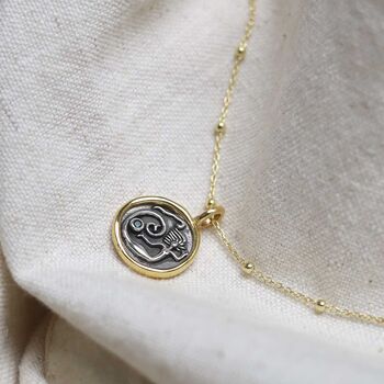 Gold Plated Sterling Silver Mermaid Necklace, 5 of 12