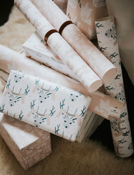Personalised Christmas Deer Wrapping Paper, 3 of 3