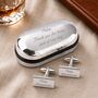 Personalised Classic Shaped Cufflinks With Engraved Gift Box, thumbnail 1 of 8