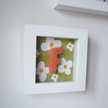 Mini Box Frame Letter And Daisy Print, 2 of 12