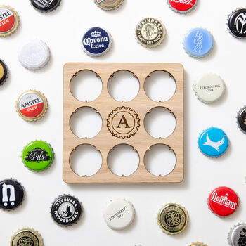 Personalised Beer Cap Initial Coaster, 2 of 12