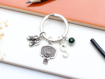 Basketball Personalised Keyring Sporting Fan Gift, 3 of 9