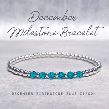 December Birthstone Bracelet Blue Zircon Or Tanzanite, 5 of 10