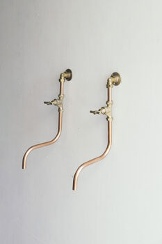Industrial Copper Faucet – Curved Spout Design, 2 of 2