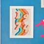 Rainbow Date Print Personalised Unframed Or Framed, thumbnail 2 of 7