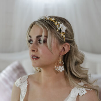 Handbeaded Statement Floral Bridal Hairband, 12 of 12