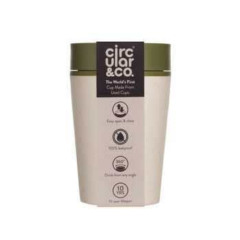 Leak Proof Reusable Cup 8oz Cream And Honest Green, 7 of 7