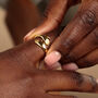 Gold Plated Sterling Silver Open Style Hug Ring, thumbnail 4 of 5