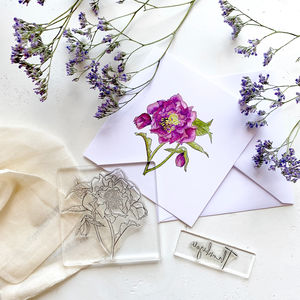 Hellebore Rubber Stamp