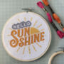 Hello Sunshine Cross Stitch Embroidery Kit, thumbnail 1 of 2