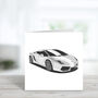 Luxury Lamborghini Greeting Card And Envelope, thumbnail 2 of 2