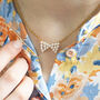 Beaded Pearl Bow Necklace, thumbnail 2 of 11