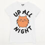 Up All Night Women's Cat Slogan T Shirt, thumbnail 5 of 5