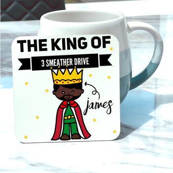 Personalised King Of My House Coaster, 2 of 3