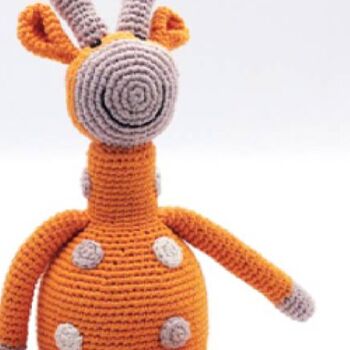 Handmade Giraffe Orange Fair Trade Toy, 4 of 4