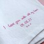 Personalised Second Anniversary Cotton Handkerchief, thumbnail 3 of 7