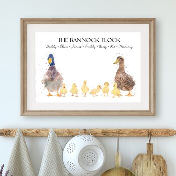 Personalised Duck Family Print, 2 of 4