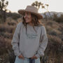 Womens 'Wild Enough' Embroidered Beige Sweatshirt, thumbnail 1 of 3