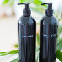 Refillable Black Bottle With Personalised Label, thumbnail 3 of 7