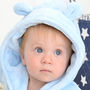 Personalised Blue Hooded Fleece Dressing Gown, thumbnail 2 of 6