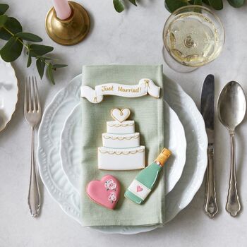 Personalised Hand Iced Wedding Bells Biscuit Tin Gift, 2 of 6
