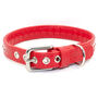 Red Leather Dog Collar With Swarovski Crystal, thumbnail 4 of 4