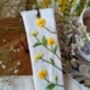 Linen Bookmark With Hand Embroidered Wild Daisy, thumbnail 3 of 11