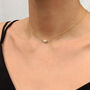 9ct Solid Gold Mini Cara Single Pearl Choker Necklace, thumbnail 2 of 2