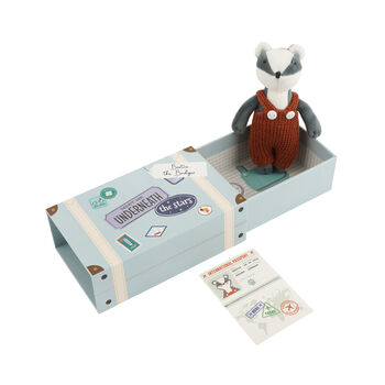 Wild Wanderers 'Bertie The Badger' Matchbox Toy | Gift Boxed | Baby Shower, 3 of 6