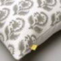 Manali Floral Paisley Pattern Grey Cotton Cushion Cover, thumbnail 1 of 4