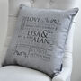 Personalised Wedding Word Design Cushion, thumbnail 2 of 5