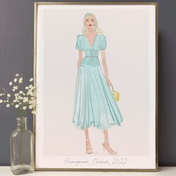 Wedding Dress Fashion Illustration, 5 of 5