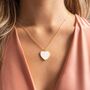 Mother Of Pearl Heart Personalised Message Necklace, thumbnail 3 of 12