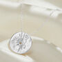 Birth Flower Spinner Necklace In Sterling Silver, thumbnail 8 of 12