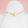 Adjustable 18ct Gold Plated Bee Bracelet, thumbnail 2 of 8