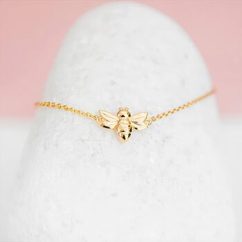 Adjustable 18ct Gold Plated Bee Bracelet, 2 of 7