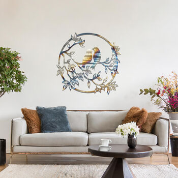 Romantic Metal Bird Silhouette Wall Decor Gift For Couples Or Home, 4 of 11