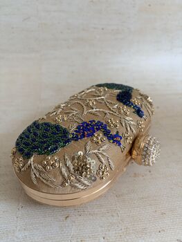 Gold Peacock Clutch Bag, 9 of 9