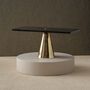 Handmade Black And Gold Marble Rectangular Cake Stand, thumbnail 1 of 2