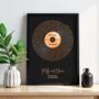 Personalised Foiled Record Song Lyric Print, thumbnail 2 of 10